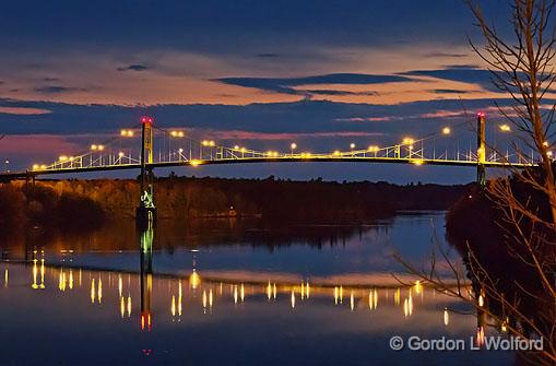 Thousand Islands International Bridge At Twilight_18483-90.jpg - Photographed from Darlingside, Ontario, Canada.